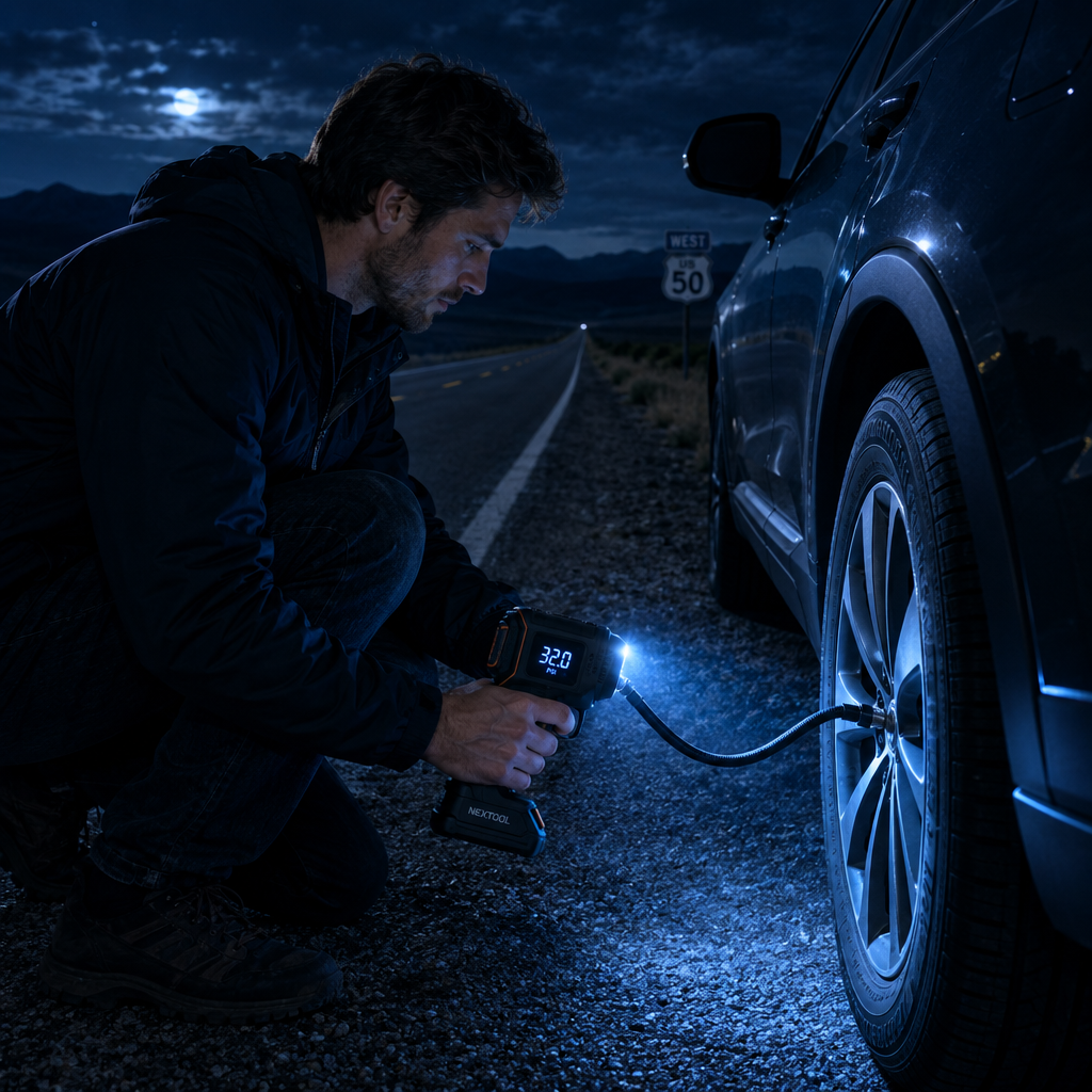 Night Roadside Scene